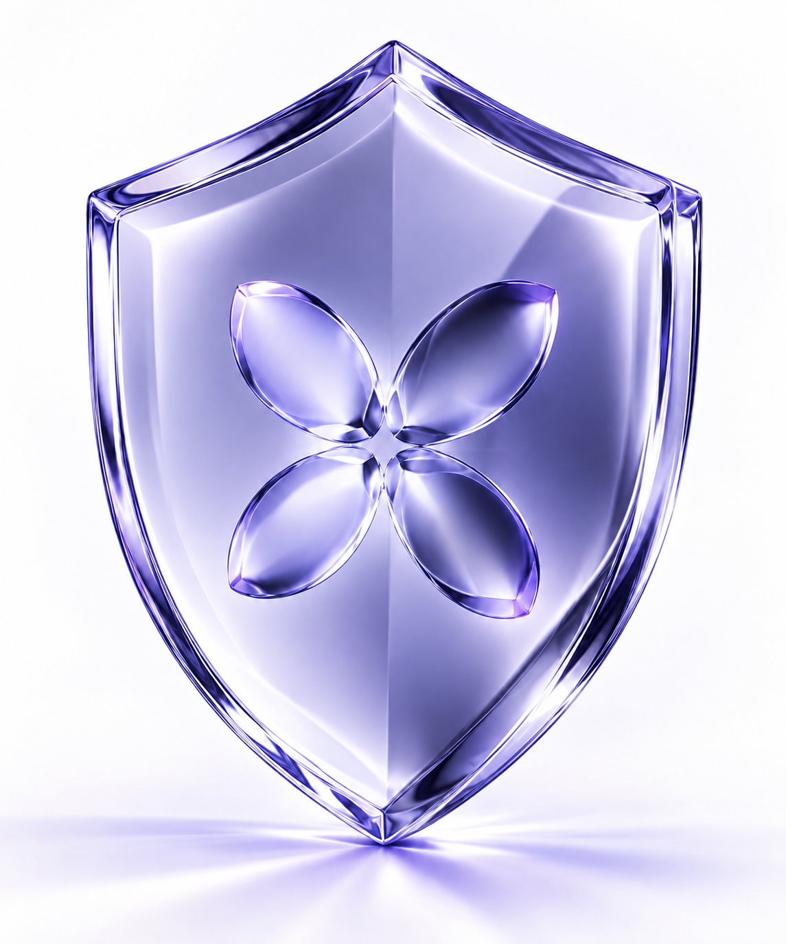 Bouclier en cristal Clara, symbole de sécurité